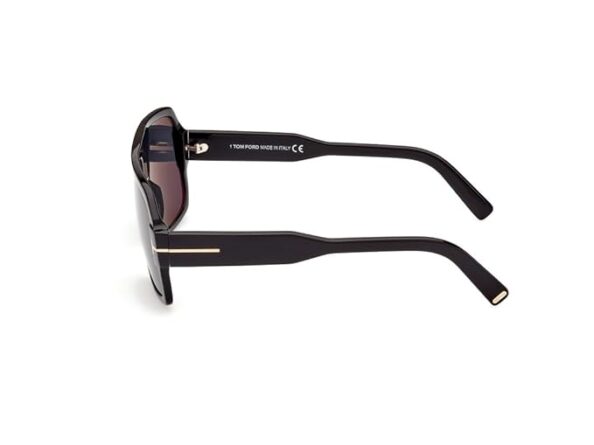 Tom Ford | UV Protected + Blue Blocked Filter Sunglasses for Men | Square Shaped - Full-rim Black Frame | Lens Colour: Grey | Medium | FT0933 58 01A - Image 3