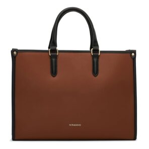 Miraggio Womens Denice Large Sized Tote Bag With Adjustable & Detachable Sling Strap And Top Handles