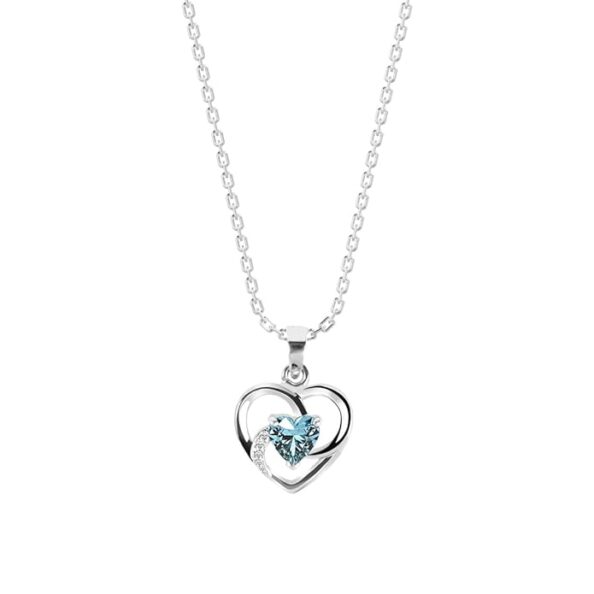 CLARA 925 Sterling Silver Heart Pendant Necklace | with or Without Chain | Gift for Women and Girls